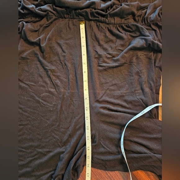 Asos Curve Plus Black Jumpsuit Off Shoulder Layered Ruffle Top Wide Leg 20 EUC - Picture 10 of 15